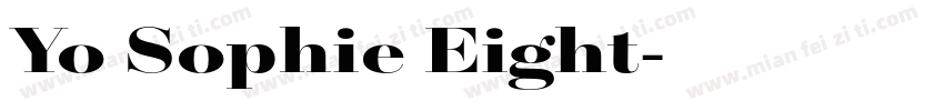 Yo Sophie Eight字体转换